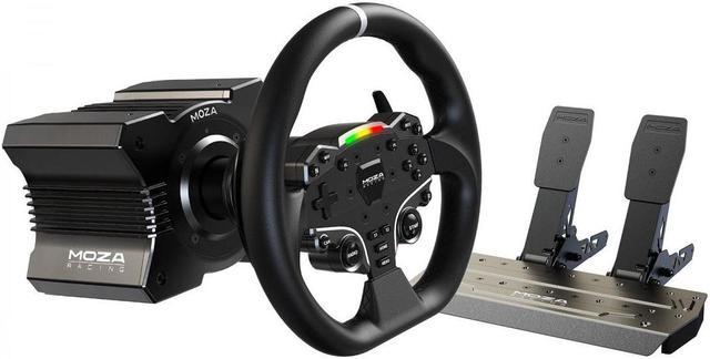 MOZA R5 All-in-One PC Gaming Racing Simulator 3PCS Bundle: 5.5Nm Direct  Drive Wheel Base, 11-inch Racing Wheel, Anti-Slip Pedals and a Desk Clamp,  Cloud-based App Control - Newegg.com