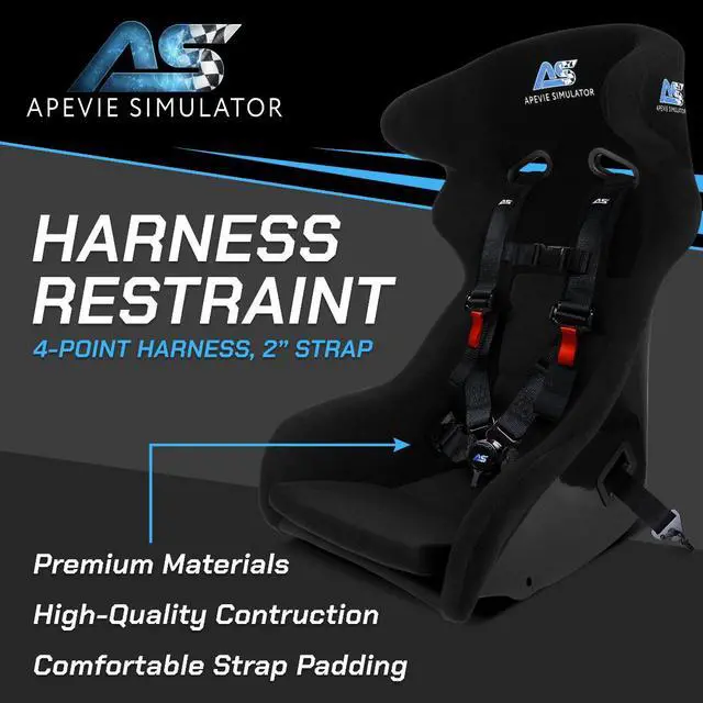 Alt view image 2 of 6 - Apevie Simulator 4-Point Harness Seat Belt