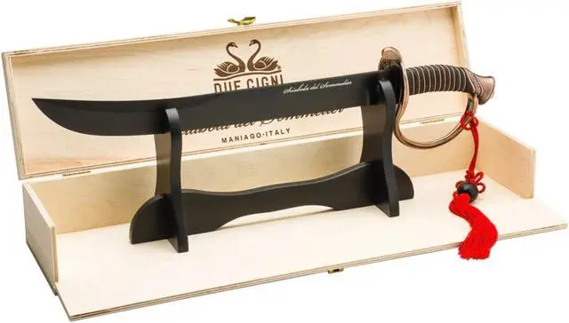 Alt view image 4 of 4 - Boker Due Cigni Sabre Sommelier, Stainless Steel Black PTFE Blade Coating, Black