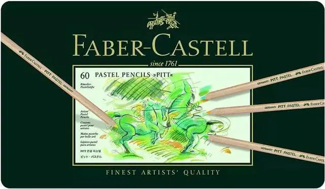 Alt view image 5 of 5 - Faber-Castell 60-Piece Pitt Pastel Pencils in A Metal Tin
