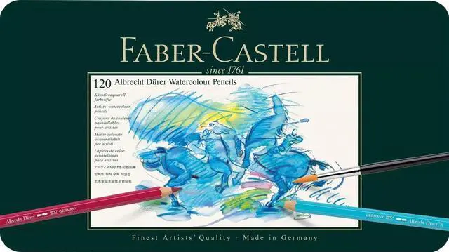 Alt view image 3 of 4 - Faber-Castell 120-Pieces Albrecht Durer Watercolor Pencil in Metal Tin