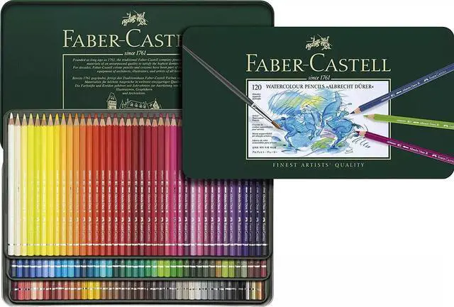 Main image of Faber-Castell 120-Pieces Albrecht Durer Watercolor Pencil in Metal Tin