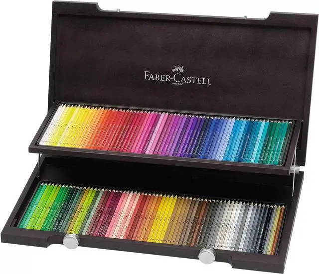 Main image of Faber Castell Albrecht Durer Watercolor Pencils 120 Color Set Wooden Box