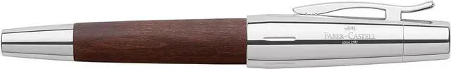 Alt view image 3 of 4 - Faber-Castell Emotion Wood and Polished Chrome Dark Brown Fountain Pen - Medium