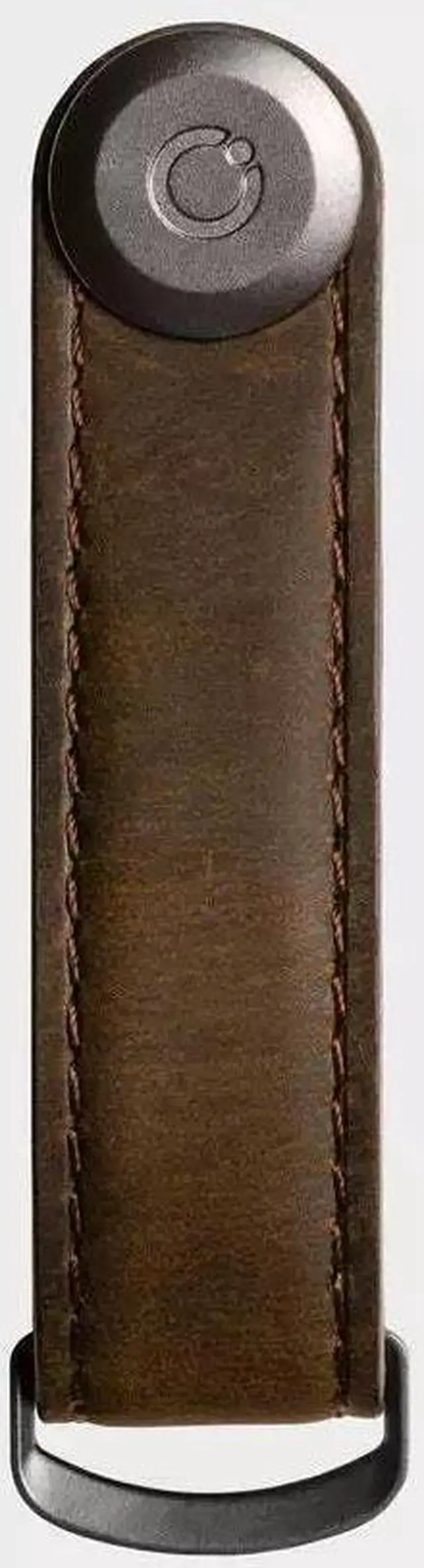 Alt view image 5 of 7 - Orbitkey Crazy Horse Leather Slim Secure Key Organizer,Carry 2-7 Keys, Oak Brown