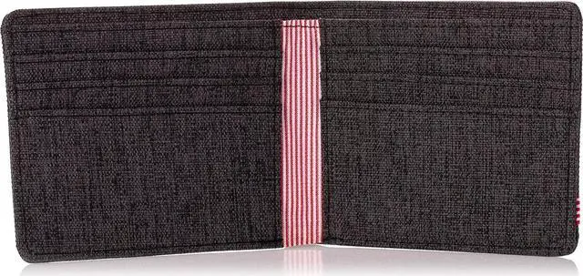 Alt view image 2 of 4 - Herschel Unisex Roy RFID Bi Fold Wallet, Black Crosshatch