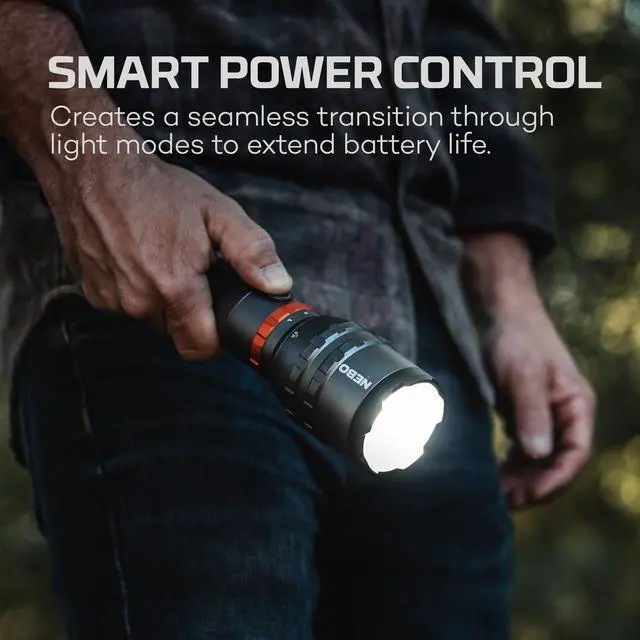 Alt view image 2 of 5 - NEBO Davinci Powerful, Rechargeable and Waterproof Handheld Flashlight and Power Bank