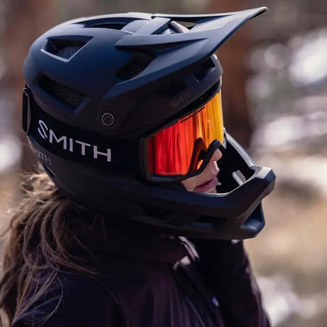 Alt view image 3 of 5 - Smith Mainline Cycling Helmet Downhill Adult Mountain Bike Helmet - Matte Black, Medium