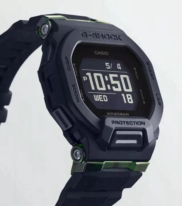 Alt view image 4 of 5 - Casio GBD-200UU-1 Men's G-Shock G-Squad Digital Dial Watch, Resin Band - Black