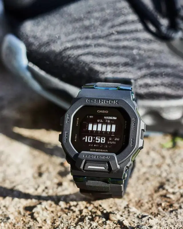 Alt view image 3 of 5 - Casio GBD-200UU-1 Men's G-Shock G-Squad Digital Dial Watch, Resin Band - Black