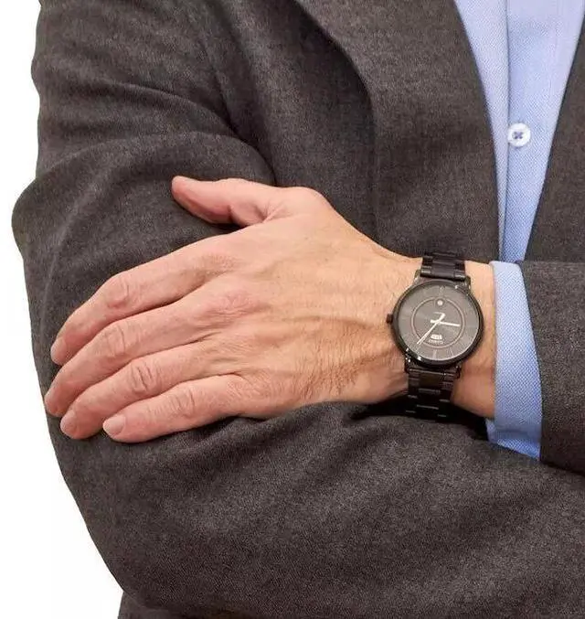 Alt view image 4 of 5 - Casio MTPB120B-8A Men's Analog Black Ion Plated Stainless Steel Band Watch