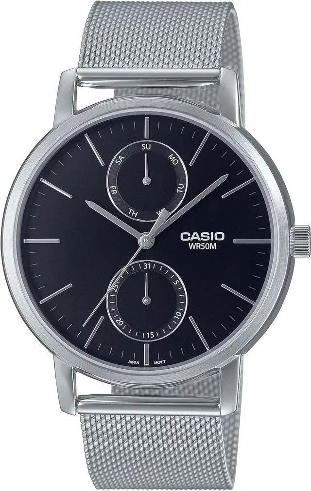 Main image of Casio MTP-B310M-1A Men's Analog Stainless Steel Watch Adjustable strap, Silver