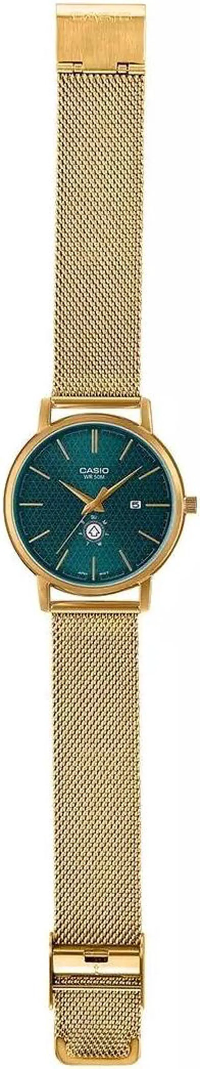 Alt view image 5 of 5 - Casio MTP-B125MG-3AVDF Men's Stainless Steel Analog Blue Dial Watch, Gold Band