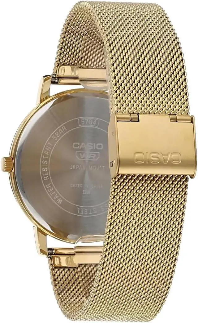 Alt view image 2 of 5 - Casio MTP-B125MG-3AVDF Men's Stainless Steel Analog Blue Dial Watch, Gold Band