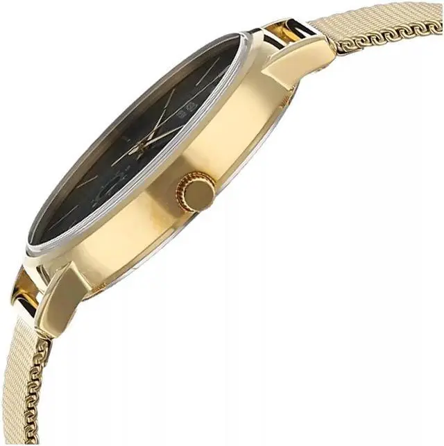 Alt view image 4 of 5 - Casio MTP-B125MG-3AVDF Men's Stainless Steel Analog Blue Dial Watch, Gold Band