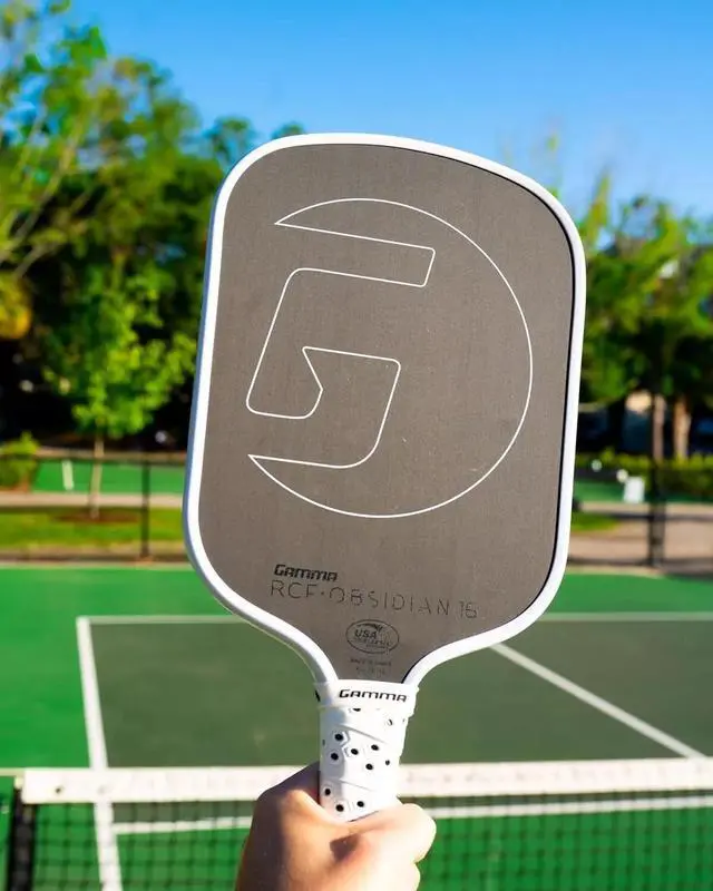 Alt view image 5 of 5 - Gamma RCF Obsidian 16mm Carbon Fiber Pickleball Paddle with Honeycomb Grip