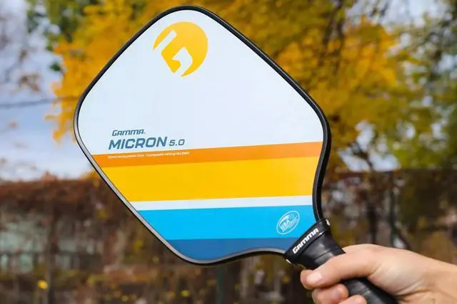 Alt view image 3 of 5 - Gamma Micron 5.0 Pickelball Paddle, Blue & Orange
