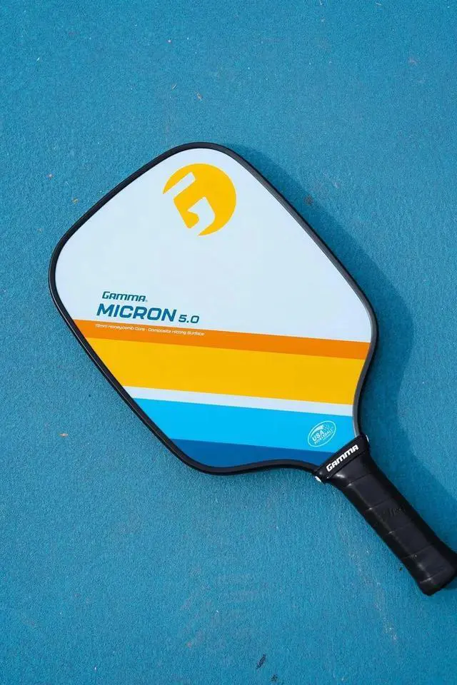 Alt view image 4 of 5 - Gamma Micron 5.0 Pickelball Paddle, Blue & Orange