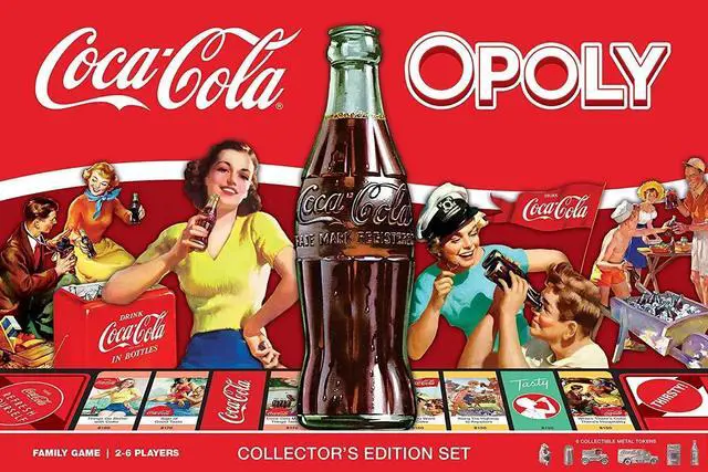 Alt view image 4 of 4 - Masterpieces Coca Cola Checkers Board Game