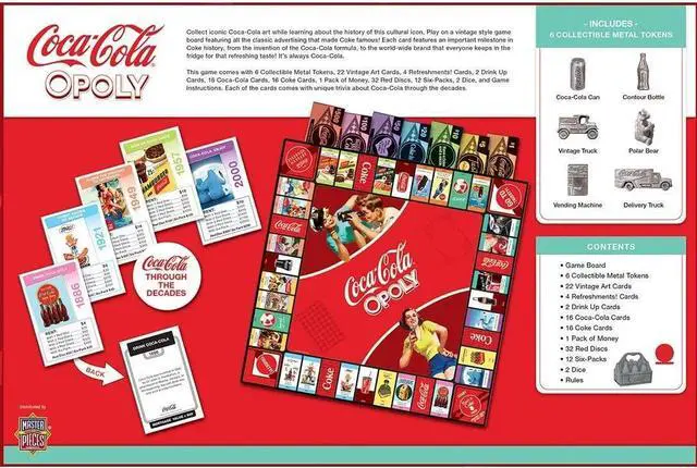 Alt view image 3 of 4 - Masterpieces Coca Cola Checkers Board Game