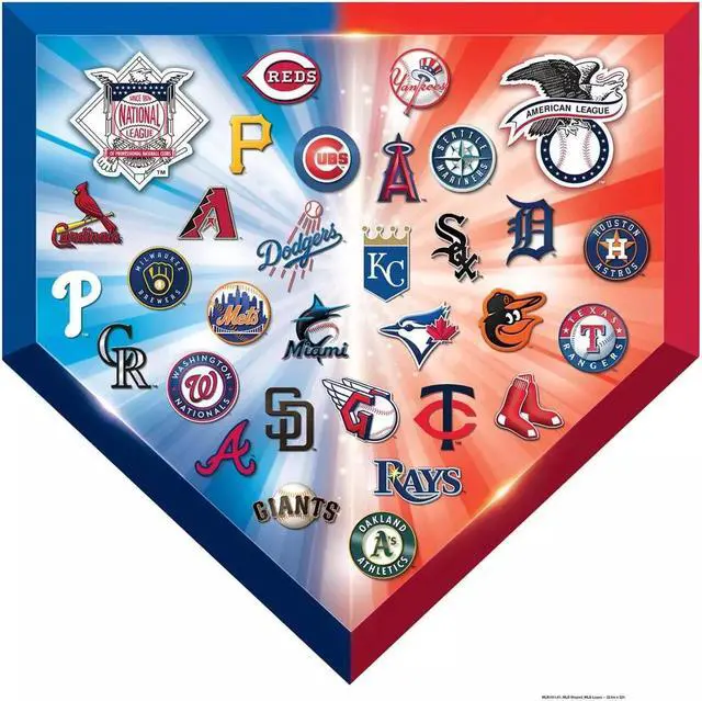 Alt view image 3 of 4 - Masterpieces MLB Team Logos 500 Pc Homeplate Shaped Puzzle Fun for Adults & Kids