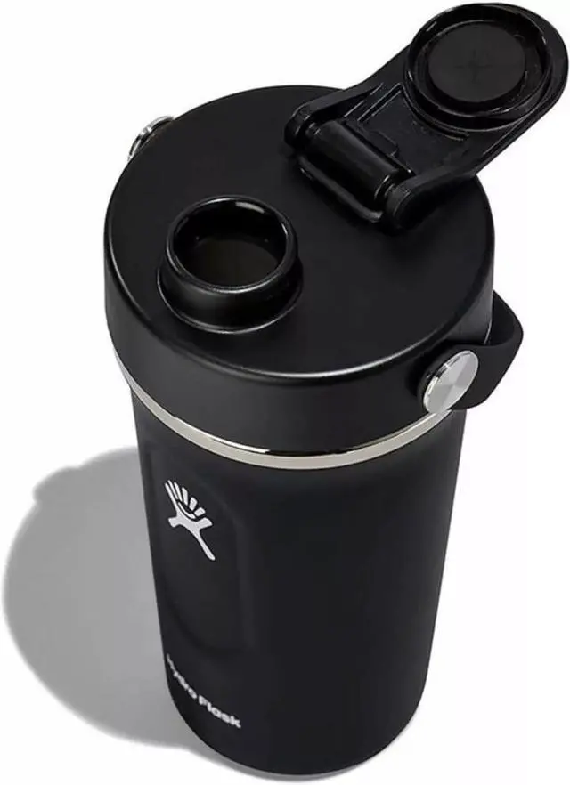 Alt view image 3 of 4 - Hydro Flask Double Wall Vacuum Insulation Shaker Bottle, 24oz - Black