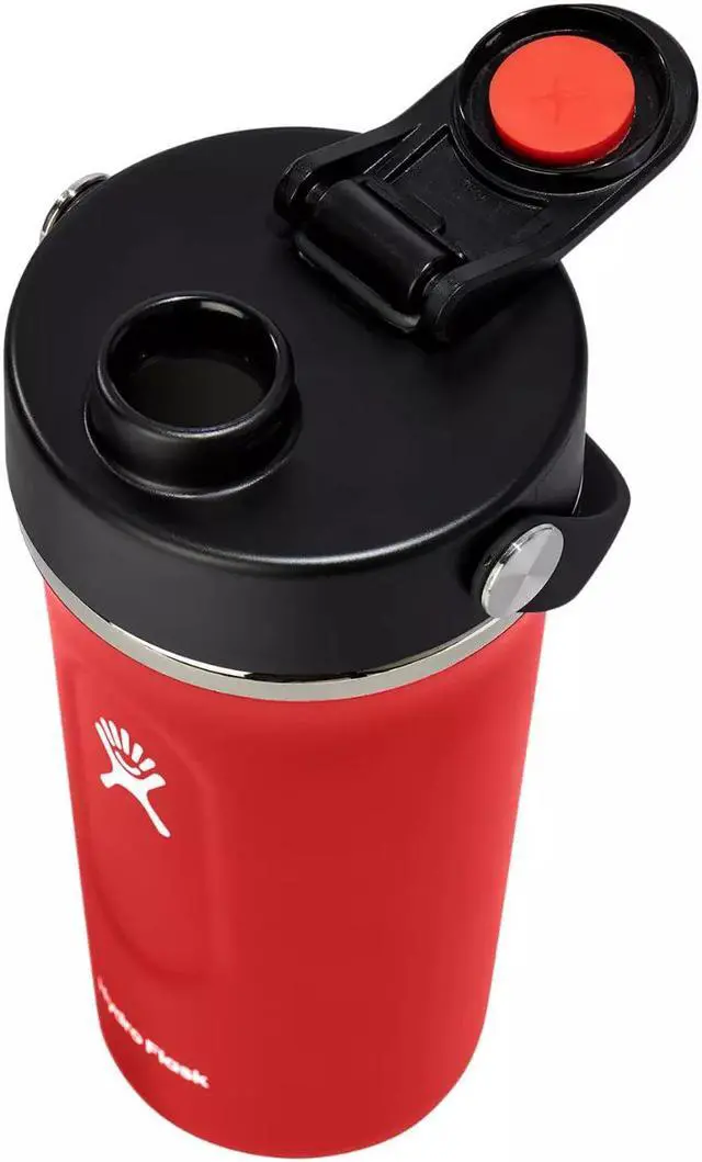 Alt view image 4 of 4 - Hydro Flask Double Wall Vacuum Insulated Shaker Bottle, 24oz - Goji Red