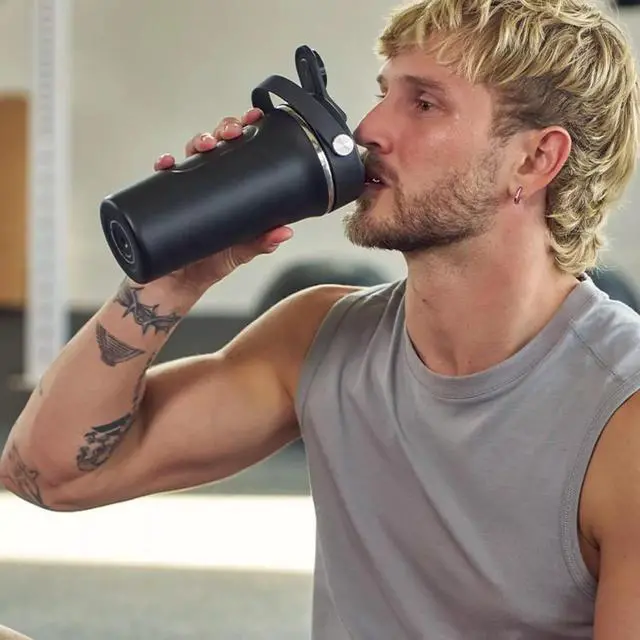 Alt view image 3 of 4 - Hydro Flask Double Wall Vacuum Insulated Shaker Bottle, 24oz - Goji Red