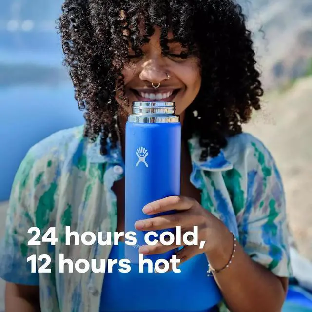 Alt view image 3 of 6 - Hydro Flask Vacuum Insulated Wide Mouth Water Bottle, 32 oz - Agave