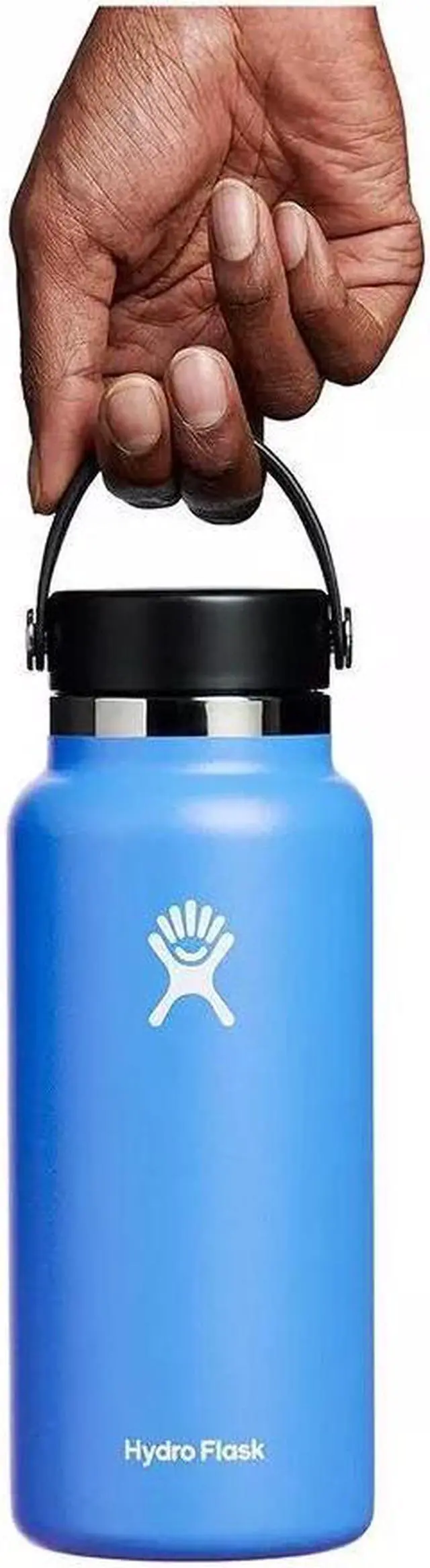 Alt view image 2 of 4 - Hydro Flask Vacuum Insulated Wide Mouth Water Bottle, 40 oz - Cascade Blue