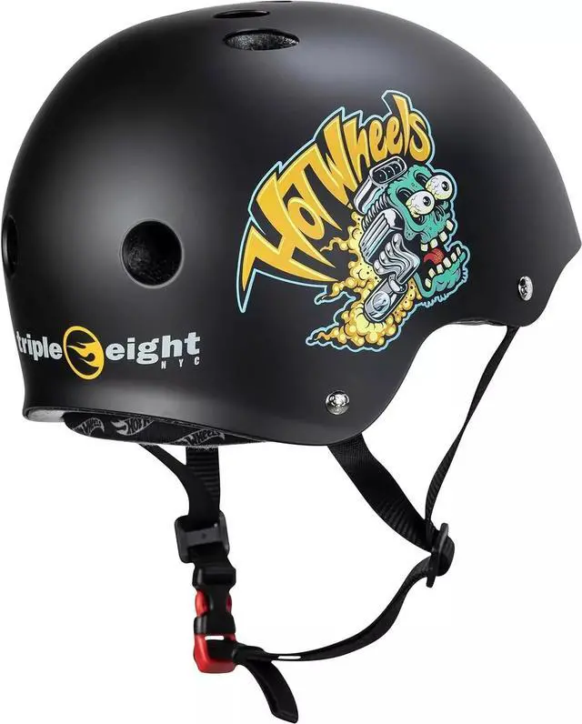 Alt view image 2 of 5 - Triple Eight The Certified Sweatsaver Helmet - Hot Wheels, Size Large/XLarge