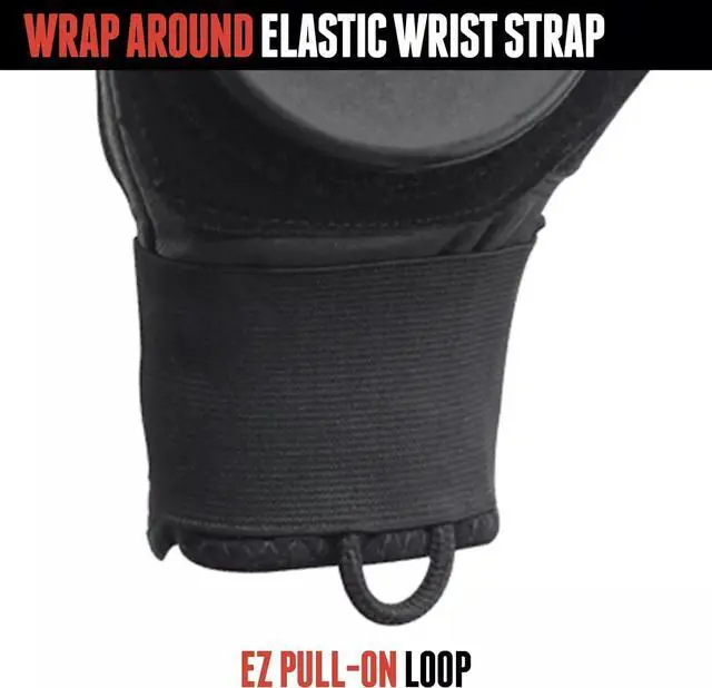 Alt view image 5 of 5 - Triple Eight Adjustable Sliders Longboard Gloves - Black, Size Small/Medium