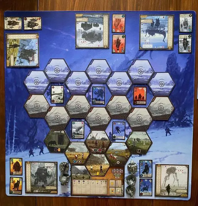 Alt view image 3 of 4 - Stonemaier Games Expeditions Playmat | 35.4"x 35.4" | with Double-Stitched Edges