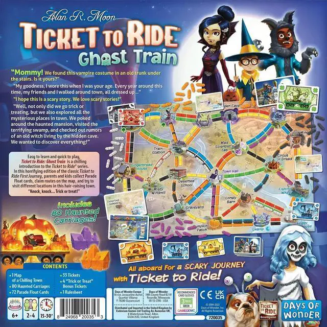 Alt view image 4 of 4 - Days of Wonder Ticket to Ride Ghost Train Board Game for 2-4 Players, Ages 6+