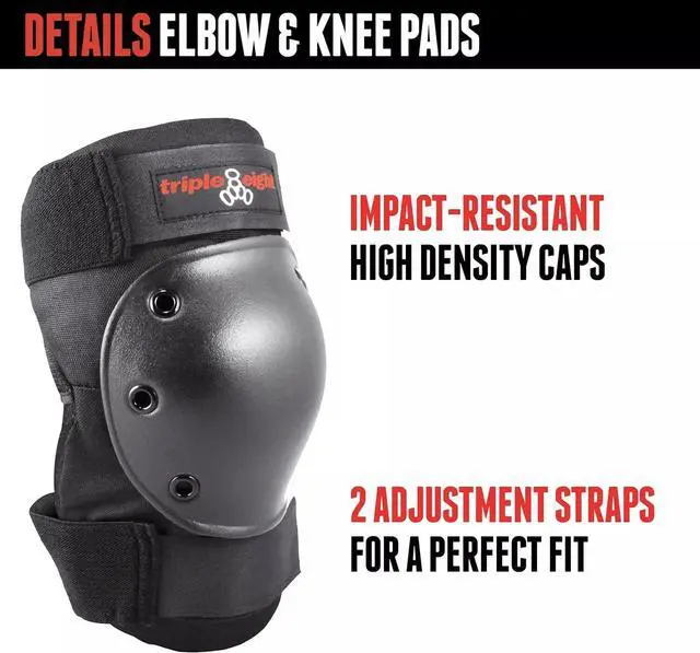 Alt view image 2 of 5 - Triple Eight Saver Series Pads - Kneesaver/Elbowsaver/Wristsaver - Black, Medium