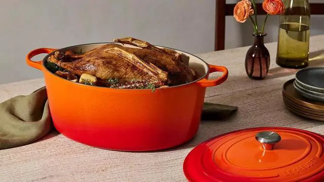 Alt view image 2 of 5 - Le Creuset Enamelled Cast Iron Signature Oval Dutch Oven, 15.5 qt, Flame