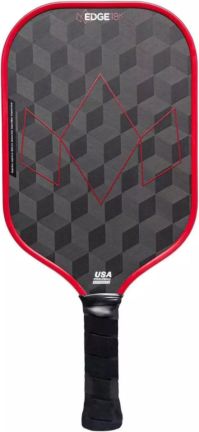 Alt view image 5 of 7 - Diadem Unisex Edge 18K Pickleball Paddle - USAPA Approved - 16mm, Red