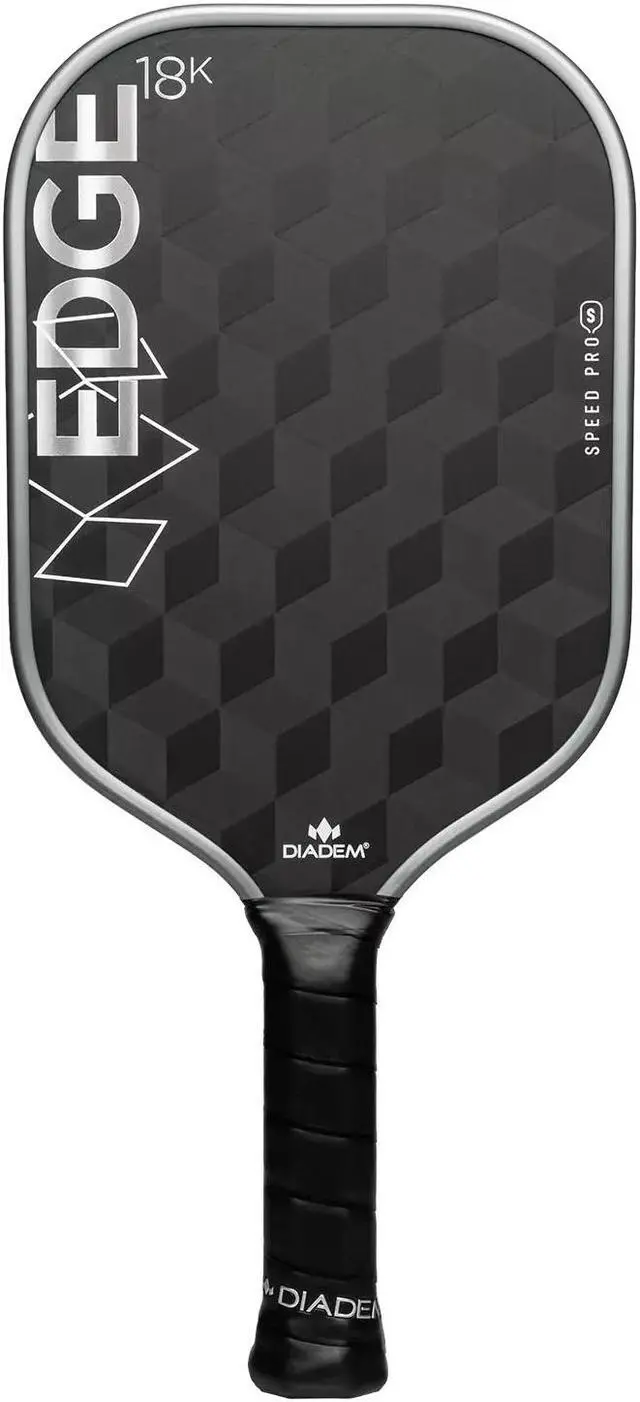 Main image of Diadem Unisex Edge 18K Speed Pro Pickleball Paddle - 10mm Honeycomb Core, Silver