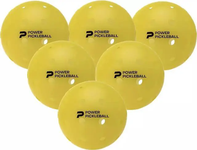 Main image of Diadem 6 Pack Premier Power Pickleball Ball - High Visibility - Durable, Yellow
