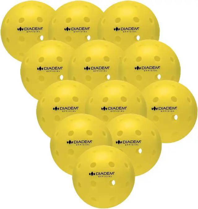 Alt view image 3 of 4 - Diadem 6 Pack Premier Power Pickleball Ball - High Visibility - Durable, Yellow