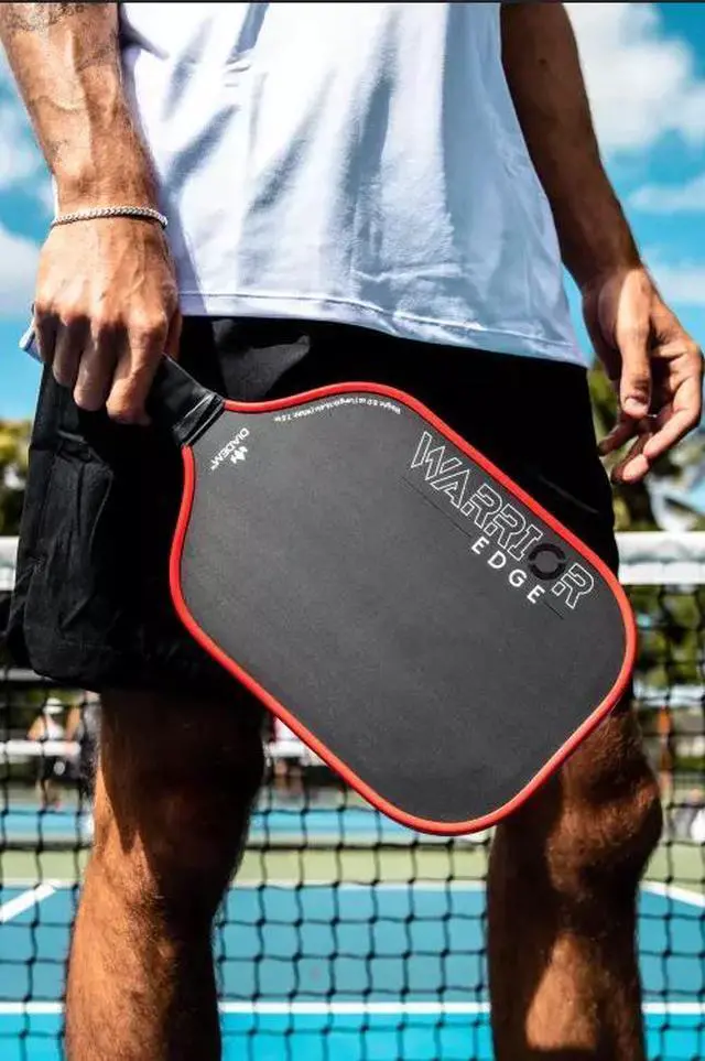 Alt view image 5 of 5 - Diadem Warrior Edge Pickleball Paddle - 16mm Core, Midweight 8oz. - Red