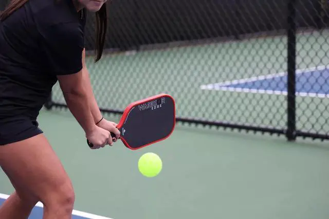 Alt view image 3 of 5 - Diadem Warrior Edge Pickleball Paddle - 16mm Core, Midweight 8oz. - Red