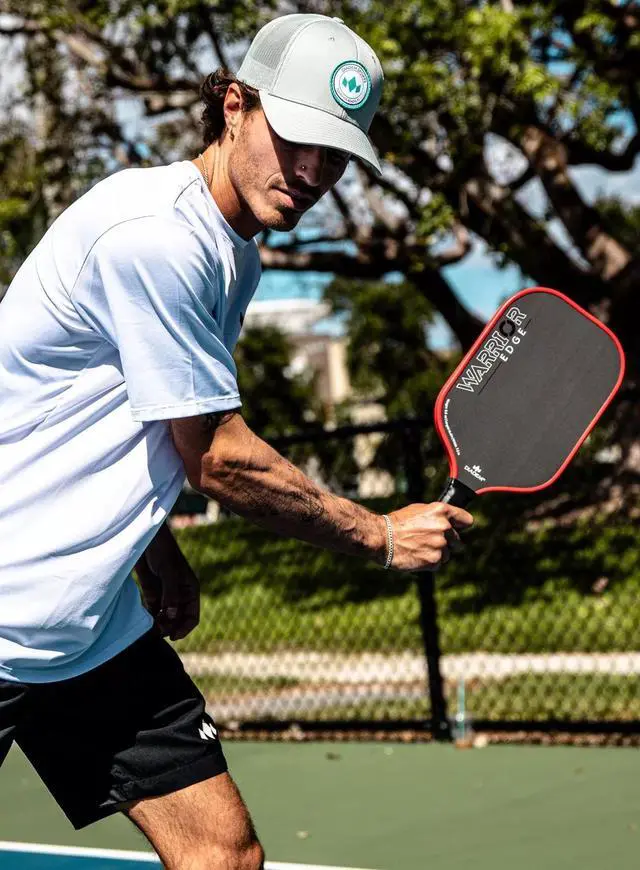 Alt view image 4 of 5 - Diadem Warrior Edge Pickleball Paddle - 16mm Core, Midweight 8oz. - Red