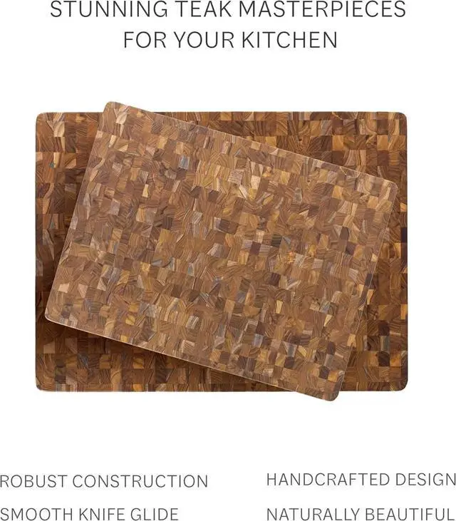 Alt view image 5 of 6 - Teakhaus Butcher Block Wooden Cutting Board, Hand Grip, 20x15x1.5 in - Medium