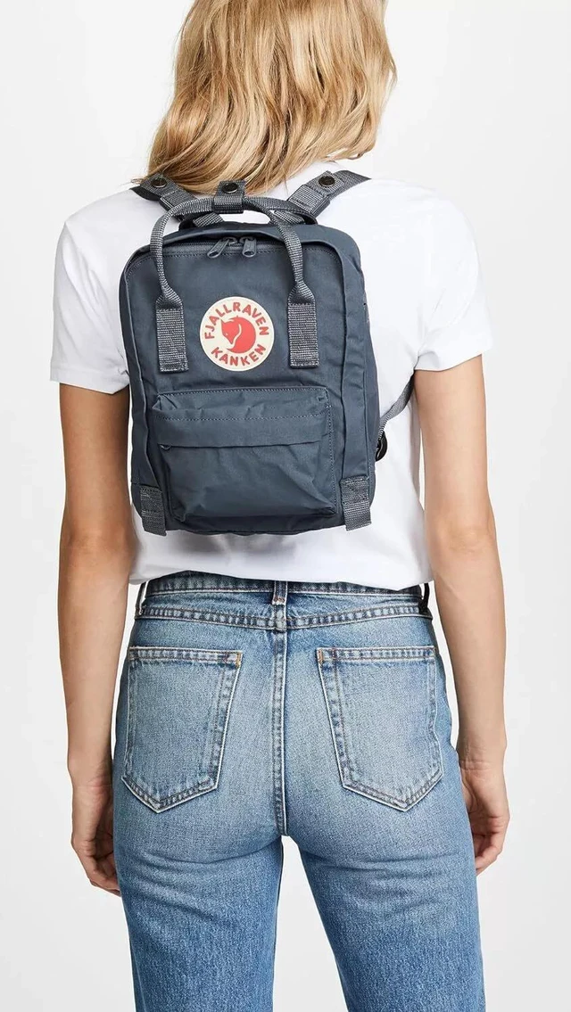 Alt view image 3 of 4 - Fjallraven Comfortable Kanken Mini Classic Outdoor Backpack - Graphite