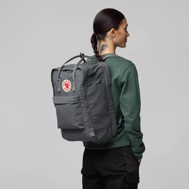 Alt view image 4 of 6 - Fjallraven F23525-550 Adjustable Water Resistant Kanken Backpack, 17-in - Black