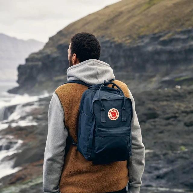Alt view image 2 of 6 - Fjallraven F23525-550 Adjustable Water Resistant Kanken Backpack, 17-in - Black