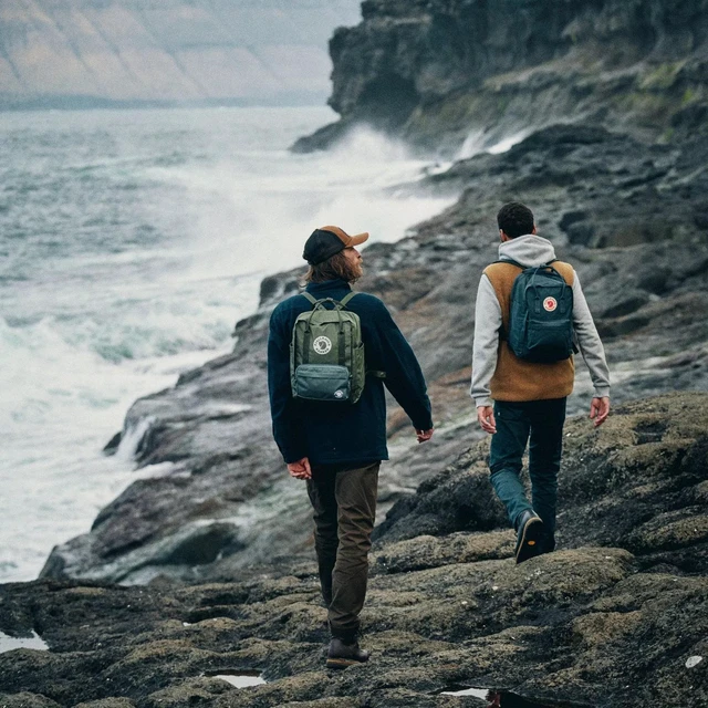 Alt view image 6 of 6 - Fjallraven F23525-550 Adjustable Water Resistant Kanken Backpack, 17-in - Black