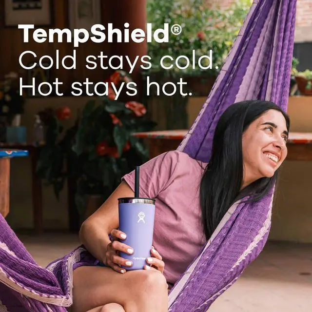 Alt view image 4 of 6 - Hydro Flask Double-Wall Insulated All Around Tumbler w/Lid, 16 oz - Birch Grey