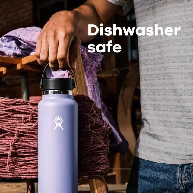 Alt view image 3 of 6 - Hydro Flask Vacuum Insulated Wide Mouth Water Bottle with Lid, 20 oz - Cascade